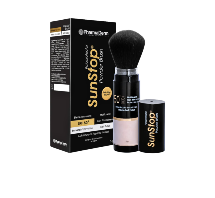SUNSTOP POWDER BRUSH TRIGUEÑO X 5 GR- PHARMADERM