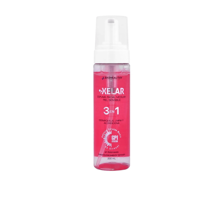 XELAR ESPUMA FACIAL 3 EN 1 PIEL SENSIBLE X 200 ML- BIOHEALTHY