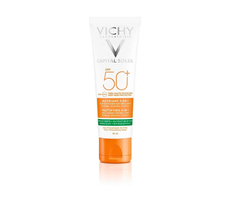 CAPITAL SOLEIL MATIFICANTE 3 EN 1 SPF 50 X 50 ML- VICHY