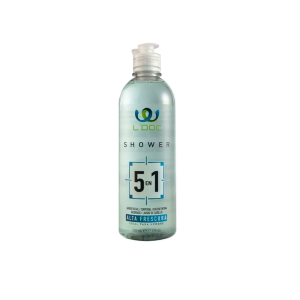 L’Doc Shower Gel 5 en 1 gel de baño Azul x 500 ml - Imagen 2