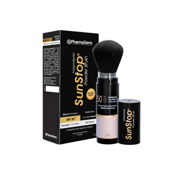Sunstop Powder Brush polvo protector solar Trigueño x 5 gr - Imagen 2