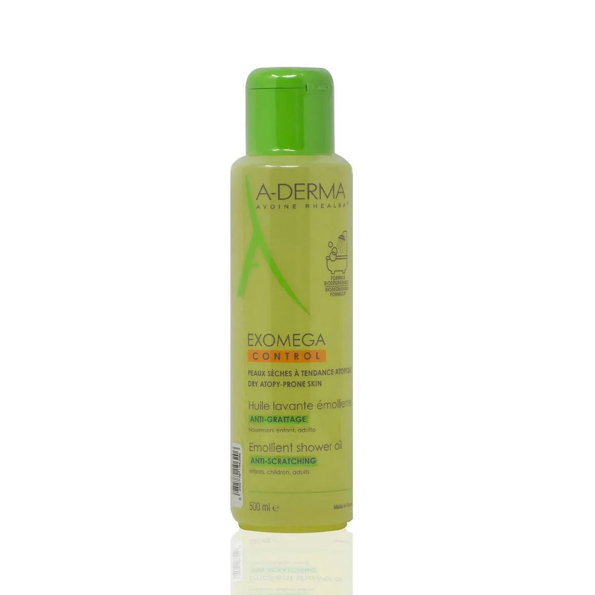 EXOMEGA-ACEITE.webp A-Derma Exomega Control aceite de ducha emoliente 500ML - Imagen 1